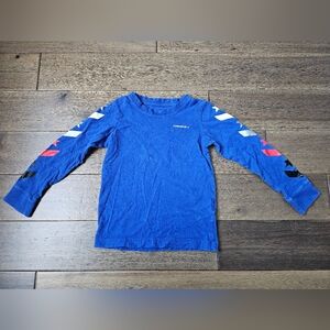 Converse Boys Blue Long Sleeve Logo Sleeve Shirt Size 6